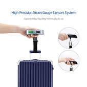 Lade das Bild in den Galerie-Viewer, Intirilife Digitale Kofferwaage in SCHWARZ - Elektronische Gepäckwaage zum Wiegen von Koffern, Handgepäck, Reisetaschen - Tragbare Handwaage Hängewaage