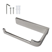 Lade das Bild in den Galerie-Viewer, Intirilife Toilettenpapierhalter ohne Ablage in SILBER - 15 x 12 x 12 cm - Edelstahl Papierhalterung ohne Ablage zum Bohren - WC Papier Rollenhalter Handtuchhalter