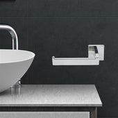Lade das Bild in den Galerie-Viewer, Intirilife Toilettenpapierhalter in SILBER - 15 x 9 x 11 cm - Schlichte Edelstahl Papierhalterung ohne Ablage zum Bohren - WC Papier Rollenhalter Handtuchhalter
