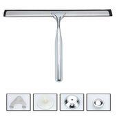 Lade das Bild in den Galerie-Viewer, Intirilife Fensterabzieher in SILBER - 26 x 3 x 17 cm - Scheibenwischer mit Saugnapf Halterung ohne Bohren aus Edelstahl und Zinklegierung - Perfekt geeignet für Scheiben, Fliesen uvm.