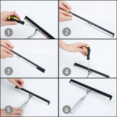 Lade das Bild in den Galerie-Viewer, Intirilife Fensterabzieher in SILBER - 26 x 3 x 17 cm - Scheibenwischer mit Saugnapf Halterung ohne Bohren aus Edelstahl und Zinklegierung - Perfekt geeignet für Scheiben, Fliesen uvm.