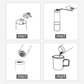 Lade das Bild in den Galerie-Viewer, Intirilife Kaffeemühle in SILBER - 23 x 6 cm - 90 ml Füllmenge - Manuelle Mühle zum Mahlen von Kaffee aus Edelstahl - Hand Kaffeemühle Espressomühle