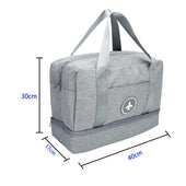 Lade das Bild in den Galerie-Viewer, Intirilife Wasserfeste Reisetasche in GRAU - 40 x 17 x 30 cm -Geräumige Textil Tasche aus wasserabweisendem Oxford Gewebe perfekt geeignet für Ausflüge, Urlaub, Reisen uvm.