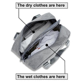 Lade das Bild in den Galerie-Viewer, Intirilife Wasserfeste Reisetasche in GRAU - 40 x 17 x 30 cm -Geräumige Textil Tasche aus wasserabweisendem Oxford Gewebe perfekt geeignet für Ausflüge, Urlaub, Reisen uvm.