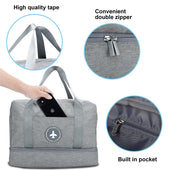 Lade das Bild in den Galerie-Viewer, Intirilife Wasserfeste Reisetasche in GRAU - 40 x 17 x 30 cm -Geräumige Textil Tasche aus wasserabweisendem Oxford Gewebe perfekt geeignet für Ausflüge, Urlaub, Reisen uvm.