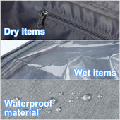 Lade das Bild in den Galerie-Viewer, Intirilife Wasserfeste Reisetasche in GRAU - 40 x 17 x 30 cm -Geräumige Textil Tasche aus wasserabweisendem Oxford Gewebe perfekt geeignet für Ausflüge, Urlaub, Reisen uvm.