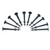 Lade das Bild in den Galerie-Viewer, Intirilife Erdanker Kunststoff Schwarz - 12 x 2.5 cm - 100 Stück Bodenanker Unkrautvlies Befestigung Erdnagel Bodennagel Widerhaken