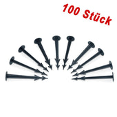 Lade das Bild in den Galerie-Viewer, Intirilife Erdanker Kunststoff Schwarz - 12 x 2.5 cm - 100 Stück Bodenanker Unkrautvlies Befestigung Erdnagel Bodennagel Widerhaken