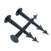 Lade das Bild in den Galerie-Viewer, Intirilife Erdanker Kunststoff Schwarz - 12 x 2.5 cm - 100 Stück Bodenanker Unkrautvlies Befestigung Erdnagel Bodennagel Widerhaken