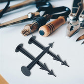 Lade das Bild in den Galerie-Viewer, Intirilife Erdanker Kunststoff Schwarz - 12 x 2.5 cm - 100 Stück Bodenanker Unkrautvlies Befestigung Erdnagel Bodennagel Widerhaken