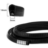 Lade das Bild in den Galerie-Viewer, Intirilife Kantenschutzprofil für Blech aus Gummi in Schwarz - Zuschnitt Meterware - 1.4 x 0.9 cm - Selbstklebend auch für Autotüren