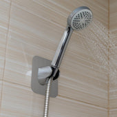 Lade das Bild in den Galerie-Viewer, Intirilife Handbrause Halterung ohne Bohren in Chrom Silber - 7 x 9.5 x 6 cm - Neigung verstellbar, Duschkopfhalter zum Kleben, Brausehalter, extra starkes Klebepad, Duschhalterung wasserdicht