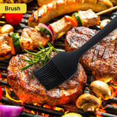 Lade das Bild in den Galerie-Viewer, Intirilife 6-teiliges Silikon Spatel Set in Schwarz - Antihaft Silikon Spatel Set Backutensilien zum Kochen Backen Rühren Anrichten Hitzebeständig