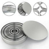 Lade das Bild in den Galerie-Viewer, Intirilife 12-teiligs Ausstechformen Set in Silber mit Aufbewahrungsbox - 3 cm bis 12 cm Cutter Ringe Rund aus Edelstahl für Kekse Cookie Plätzchen Gebäck Backform Ausstecher