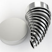 Lade das Bild in den Galerie-Viewer, Intirilife 12-teiligs Ausstechformen Set in Silber mit Aufbewahrungsbox - 3 cm bis 12 cm Cutter Ringe Rund aus Edelstahl für Kekse Cookie Plätzchen Gebäck Backform Ausstecher