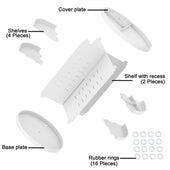 Lade das Bild in den Galerie-Viewer, Intirilife 360 Grad rotierbarer Make-Up Organizer in Weiß - 30 x 23 cm - Kosmetik Aufbewahrungsbox für Schmuck Accesoires Make-Up und Hautpflegeprodukte