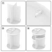 Lade das Bild in den Galerie-Viewer, Intirilife 360 Grad rotierbarer Make-Up Organizer in Weiß - 30 x 23 cm - Kosmetik Aufbewahrungsbox für Schmuck Accesoires Make-Up und Hautpflegeprodukte