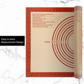 Lade das Bild in den Galerie-Viewer, Intirilife wiederverwendbare Silikon Backmatte in Rot-Braun mit 40 x 60 cm Größe - Backmatte Kochutensil Backunterlage Teigrollmatte