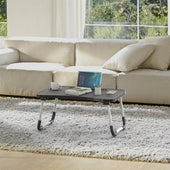Lade das Bild in den Galerie-Viewer, Intirilife ausklappbarer Laptoptisch in Schwarz mit 60 x 40 x 28 cm Größe - Lesetisch Frühstücksbrett Büchertablett für Bett Wohnzimmer Home-Office Büro und Unterwegs