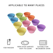 Lade das Bild in den Galerie-Viewer, 12x Muffinform mehrfarbig