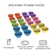 Lade das Bild in den Galerie-Viewer, 24x Muffinform mehrfarbig