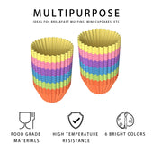 Lade das Bild in den Galerie-Viewer, 24x Muffinform mehrfarbig