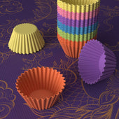 Lade das Bild in den Galerie-Viewer, 24x Muffinform mehrfarbig