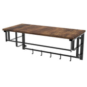 Lade das Bild in den Galerie-Viewer, Intirilife Wandgarderobe mit abnehmbaren Haken für Küche, Flur, Wohnzimmer - 60 x 30 x 27 cm - Hängeregal Kleiderhaken Küchenregal