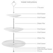 Lade das Bild in den Galerie-Viewer, Intirilife Tortenständer aus Porzellan 3 stöckig - 15.5 / 20.5 / 27 x 37 cm - Servierständer Etagere für Torten, Muffins, Obst und vieles mehr