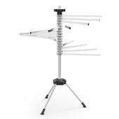 Lade das Bild in den Galerie-Viewer, Intirilife Nudelständer zum Anfhängen und Trocknen von Nudeln mit ausziehbaren Sprossen - 50 cm Höhe - 25 cm Sprossenlänge - Faltpar transportierbar für frische Nudeln