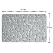 Lade das Bild in den Galerie-Viewer, Intirilife Duschvorleger Badmatte Duschmatte mit Memory-Schaum in Steinoptik Grau - 80 x 50 cm - Badvorleger Teppich für Bad und Waschküche rutschfest waschbar