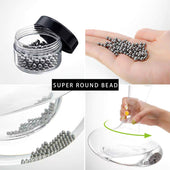 Lade das Bild in den Galerie-Viewer, Intirilife Reinigungsperlen aus Edelstahl zum Reinigen von Glasgefäßen - 3 mm Durchmesser - Reinigungsperlen für Glaskaraffen, Vasen, Flaschen, rostfrei, 100 Stück