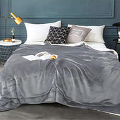 Lade das Bild in den Galerie-Viewer, Intirilife Sherpa Kuscheldecke Grau 200 x 150 cm – Flauschige Fleece Wohndecke, doppelseitig weich & warm für Sofa & Bett – Winterdecke, Tagesdecke, Sofaüberwurf, Mikrofaser, atmungsaktiv, waschbar