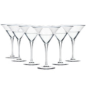 Lade das Bild in den Galerie-Viewer, Intirilife 6x Martini Glas Cocktailglas Kristallglas mit 145 ml Volumen für Bar und Partys spülmaschinenfest Trinkgläser Set
