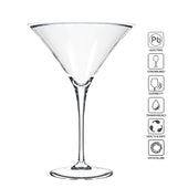 Lade das Bild in den Galerie-Viewer, Intirilife 6x Martini Glas Cocktailglas Kristallglas mit 145 ml Volumen für Bar und Partys spülmaschinenfest Trinkgläser Set