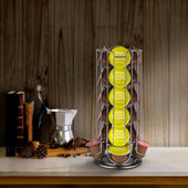 Lade das Bild in den Galerie-Viewer, Intirilife Kaffeekapsel Halterung für 32 Kapseln aus Metal in Chrom-Optik - 43 x 13.5 cm - Kompatibel mit Dolce Gusto Kapseln - Aufbewahrung 360 Grad drehbar