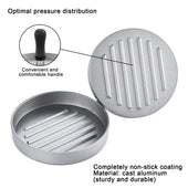 Lade das Bild in den Galerie-Viewer, Intirilife Hamburger Presse in Grau mit 12 cm Durchmesser - Burger Presse Patty Maker BBQ Presse zum Grillen Campen für Zuhause und Caterer