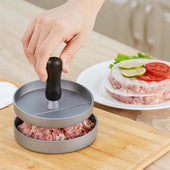 Lade das Bild in den Galerie-Viewer, Intirilife Hamburger Presse in Grau mit 12 cm Durchmesser - Burger Presse Patty Maker BBQ Presse zum Grillen Campen für Zuhause und Caterer
