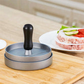 Lade das Bild in den Galerie-Viewer, Intirilife Hamburger Presse in Grau mit 12 cm Durchmesser - Burger Presse Patty Maker BBQ Presse zum Grillen Campen für Zuhause und Caterer
