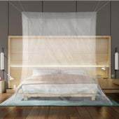 Lade das Bild in den Galerie-Viewer, Intirilife Mückennetz mit 2 Türen zum Schutz vor Mücken und Insekten in Weiß - 220 x 200 x 200 cm - Mosquitonetz, Outdoor, Indoor, Polyester, 280 mesh