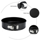 Lade das Bild in den Galerie-Viewer, Intirilife 4-teilige Springformen Set aus Edelstahl verschiedenen Größen - 17 / 23 / 25 / 27 cm Durchmesser - Runde Kuchenform Backform antihaftbeschichtet Flachboden Kuchenbackform für Kuchen Torten