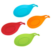 Lade das Bild in den Galerie-Viewer, Intirilife 4-teiliges Set Kochutensilienablage aus Silikon - 20 x 10 cm - Kochlöffel Utensilien Halterung Ablage in verschiedenen Farben