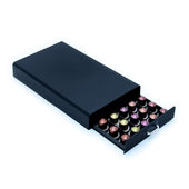 Lade das Bild in den Galerie-Viewer, Intirilife Aufbewahrungsschublade für Kaffeekapseln aus Kunststoff in Schwarz - 38.5 x 23.5 x 6 cm - Kompatibel mit Nespresso Kapseln - Schublade Schubfach Schubkasten