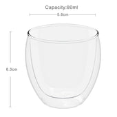 Lade das Bild in den Galerie-Viewer, Intirilife 4x doppelwandiges transparentes Espressoglas - 80 ml Füllmenge - Kaffeeglas Teeglas Thermoglas Dekoglas
