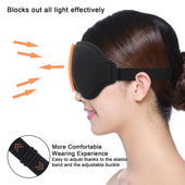 Lade das Bild in den Galerie-Viewer, Intirilife Schlafmaske in Schwarz - 25 x 10.5 x 2 cm - 3D Schlafmaske - Soft, weich leicht stark abdunkelnd Augen Maske Binde Atmungsaktiv