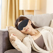 Lade das Bild in den Galerie-Viewer, Intirilife Schlafmaske in Schwarz - 25 x 10.5 x 2 cm - 3D Schlafmaske - Soft, weich leicht stark abdunkelnd Augen Maske Binde Atmungsaktiv