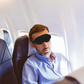 Lade das Bild in den Galerie-Viewer, Intirilife Schlafmaske in Schwarz - 25 x 10.5 x 2 cm - 3D Schlafmaske - Soft, weich leicht stark abdunkelnd Augen Maske Binde Atmungsaktiv