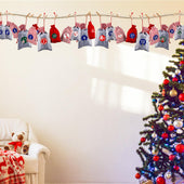 Lade das Bild in den Galerie-Viewer, Intirilife 24er-Set Adventskalender -Beutelgröße 10 x 15 und 12 x 20 cm - Wiederverwendbarer Weihnachtskalender Geschenk Beutel Säckchen Tüten zum selber Befüllen