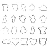 Lade das Bild in den Galerie-Viewer, Intirilife 20-teiliges Ausstechformen Set mit verschiedenen Formen und Größen aus Edelstahl mit praktischer Aufbewahrungsbox 19.5 x 15 x 6.6 cm