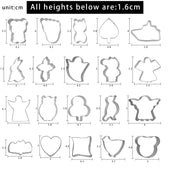 Lade das Bild in den Galerie-Viewer, Intirilife 20-teiliges Ausstechformen Set mit verschiedenen Formen und Größen aus Edelstahl mit praktischer Aufbewahrungsbox 19.5 x 15 x 6.6 cm